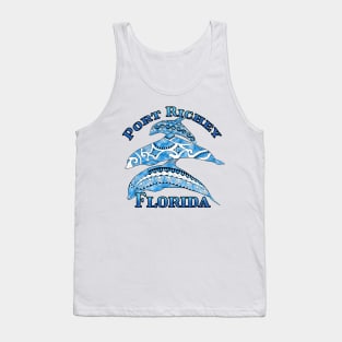 Port Richey Florida Vacation Tribal Dolphins Tank Top